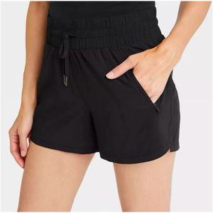 All in Motion Target Womens Stretch Woven Mid-Rise Shorts Size XXL Black NWT